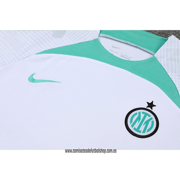 Chandal del Inter Milan 22-23 Manga Corta Blanco - Pantalon Corto